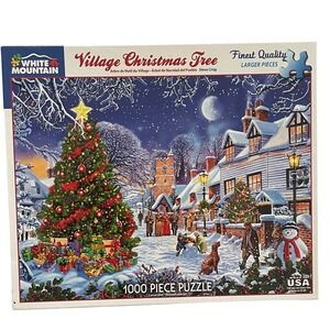 White Mountain Village Christmas Tree 1000 Piece Puzzle